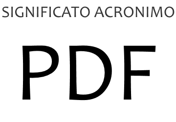Significato acronimo PDF
